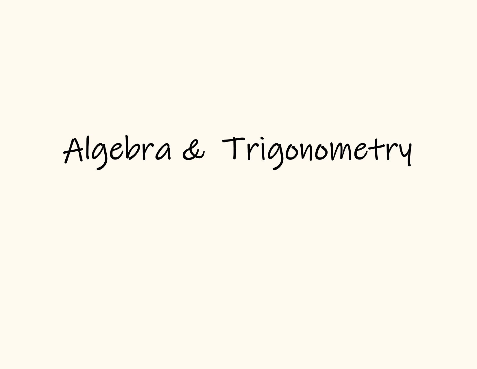 BC MATH 111 ALGEBRA & TRIGONOMETRY || ECON 1B